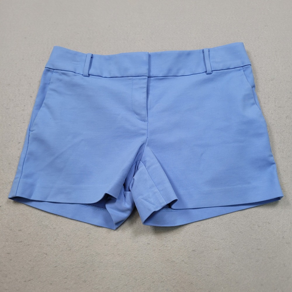Ann Taylor LOFT Riviera Shorts Blue Size 4 Stretch Cotton Blend 4" Inseam